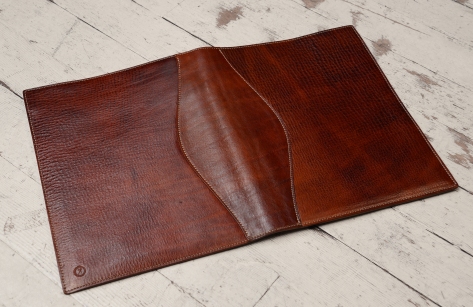 Hand-grained,-hand-colored-sienna-all-leather-Writing-Pad-back